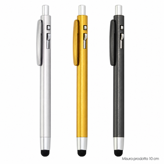 Penna Touch 10 cm (Nera/Oro/Argento) – Sorprese per Uova di Pasqua – immagine principale su sfondo bianco