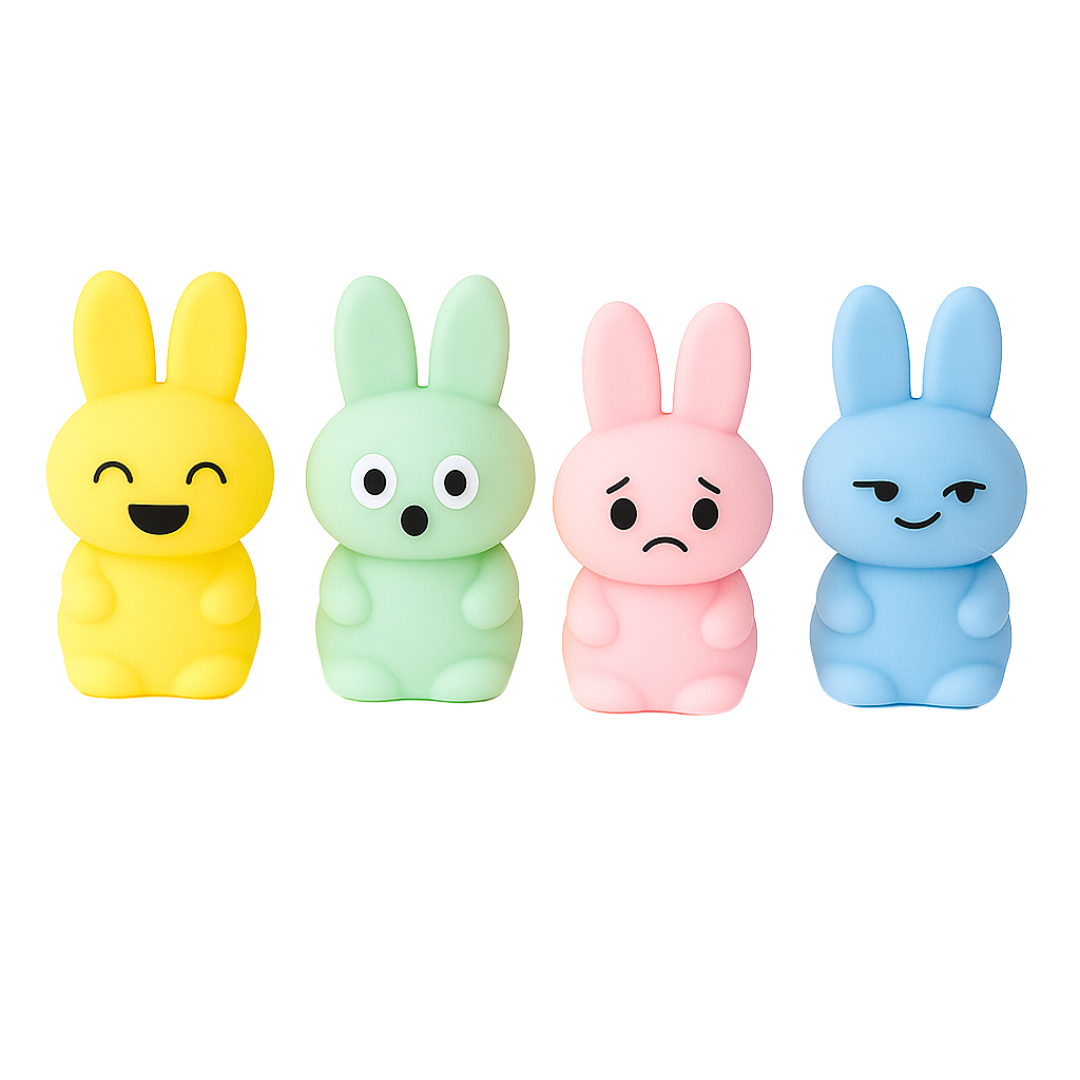 GOMMA IN SET 2 PEZZI CONIGLI TOPPER SMILE 2X2CM