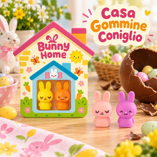 Casa Gommine Coniglio – Sorprese per Uova di Pasqua – immagine ambientata