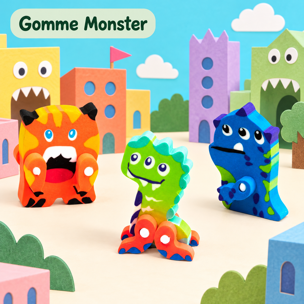 Gomma Monster Assortita – immagine ambientata