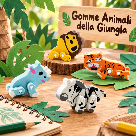 Gomma Animali della Giungla Assortiti 5 cm – Sorprese per Uova di Pasqua – immagine ambientata