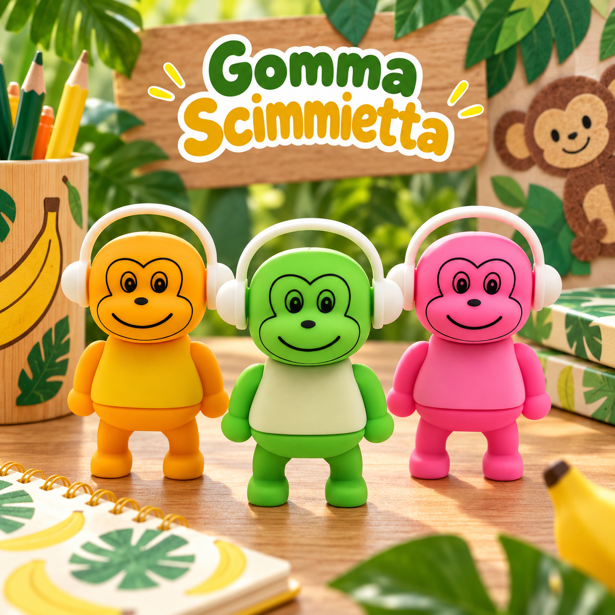 Gomma Scimmietta 3 cm – Sorprese per Uova di Pasqua e Gadget Bambini – immagine ambientata