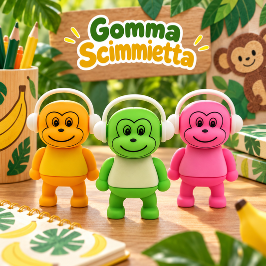 Gomma Scimmietta 3 cm – Sorprese per Uova di Pasqua e Gadget Bambini – immagine ambientata