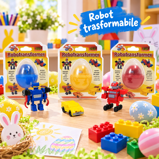 BLISTER ROBOTRASFORMERS IN OVETTO 3A. 18X13 – immagine ambientata