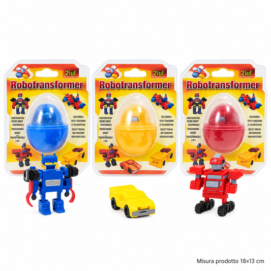 BLISTER ROBOTRASFORMERS IN OVETTO 3A. 18X13 – immagine principale su sfondo bianco