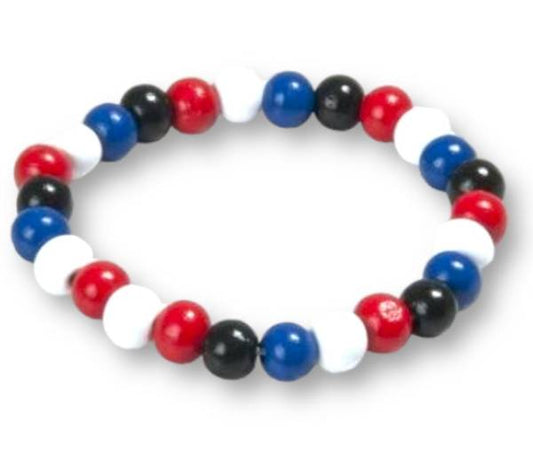 BRACCIALE PALLINE LEGNO 4 COLORI