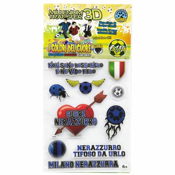 STICKERS ADESIVI FORZA NEROAZZURRI 13X10