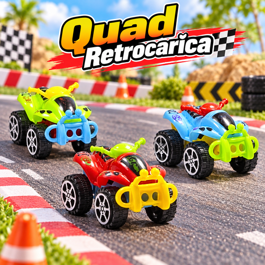Quad Retrocarica 7×5 cm – Sorprese per Uova di Pasqua – immagine ambientata