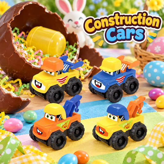 Bussolotto Construction Cars Assortiti – Sorprese per Uova di Pasqua – immagine ambientata