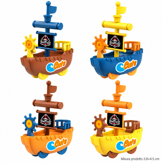 Bussolotto Nave Pirata Assortiti – Sorprese per Uova di Pasqua – immagine principale su sfondo bianco