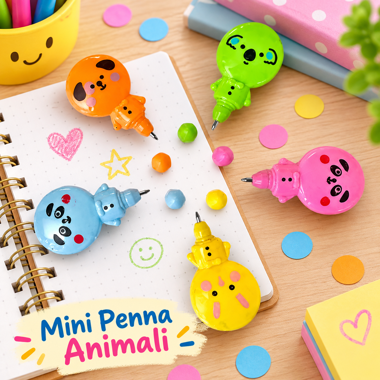 Mini Penna Animali Assortiti 3,5×6 cm – Sorprese per Uova di Pasqua – immagine ambientata