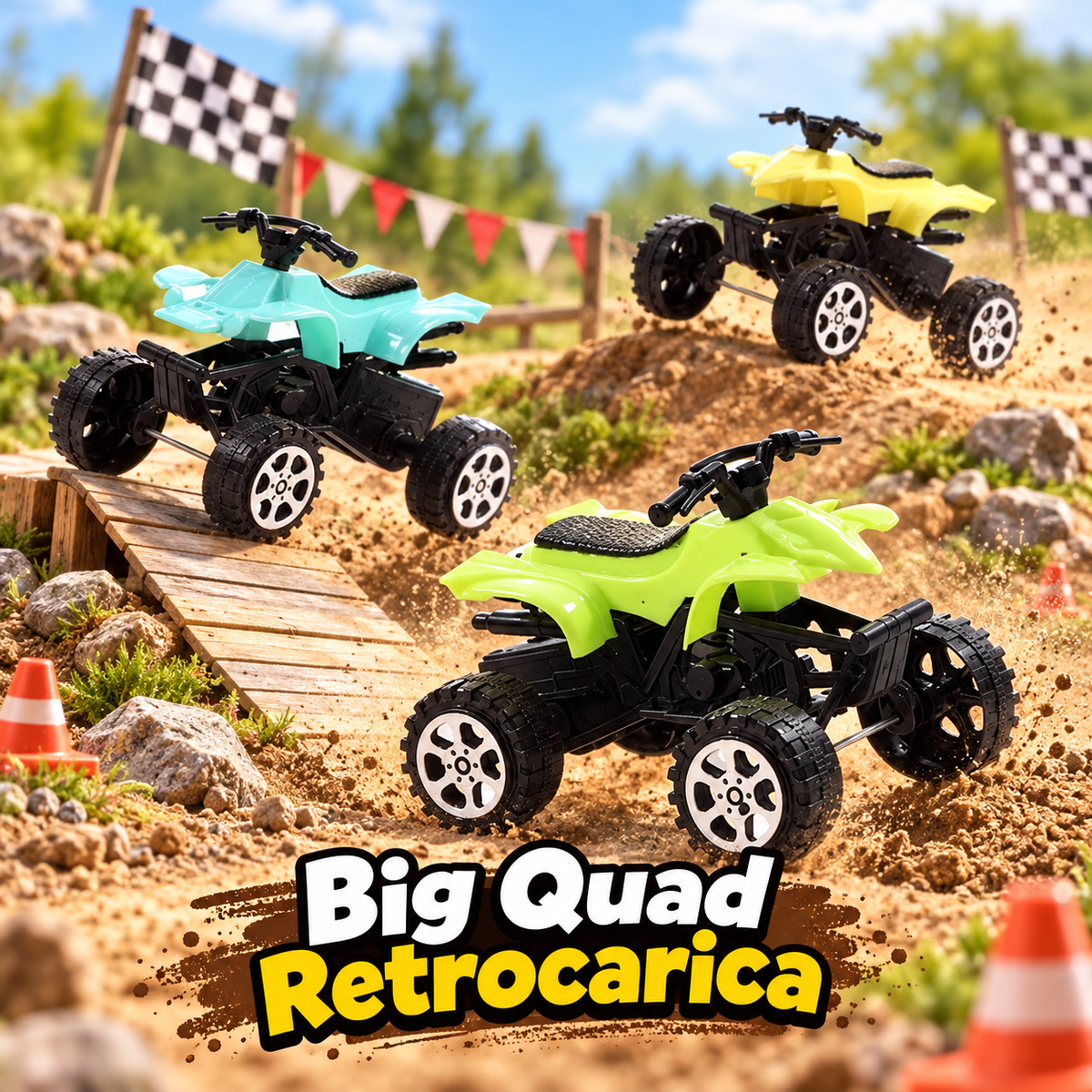 Big Quad Retrocarica 9×7 cm – Sorprese per Uova di Pasqua – immagine ambientata
