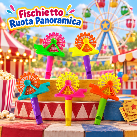 Fischietto Ruota Panoramica 11×7 cm – Sorprese per Uova di Pasqua – immagine ambientata