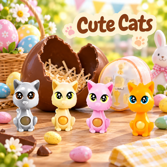 Bussolotto Cute Cats Assortiti – Sorprese per Uova di Pasqua – immagine ambientata