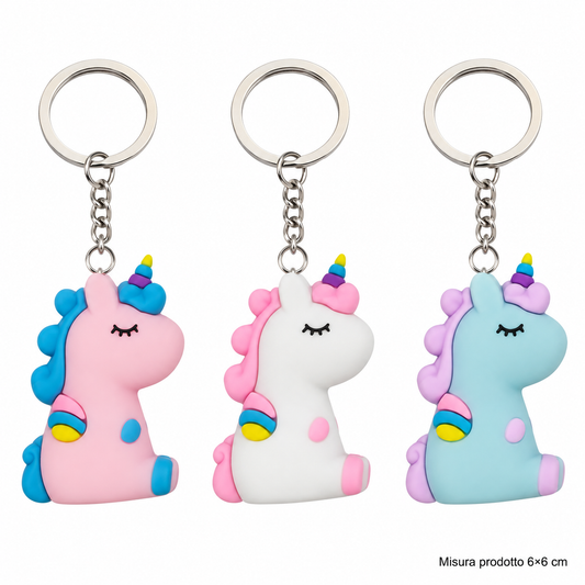 Portachiavi Silicone Magici Unicorni – Sorprese per Uova di Pasqua – immagine principale su sfondo bianco