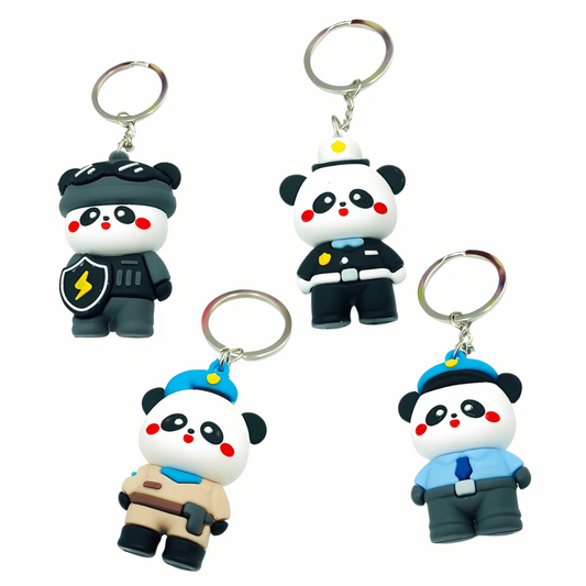 PORTACHIAVI SILICONE HERO PANDA 6X6CM