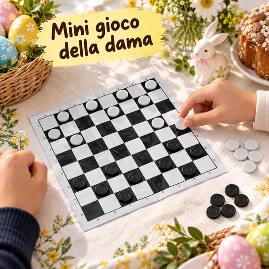 Gioco Dama Paper Board – Sorprese per Uova di Pasqua – immagine ambientata