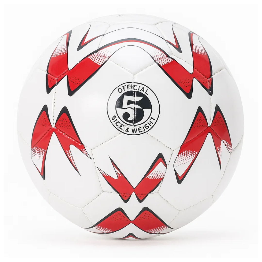 PALLONE PVC ROSSO NERO SIZE 5
