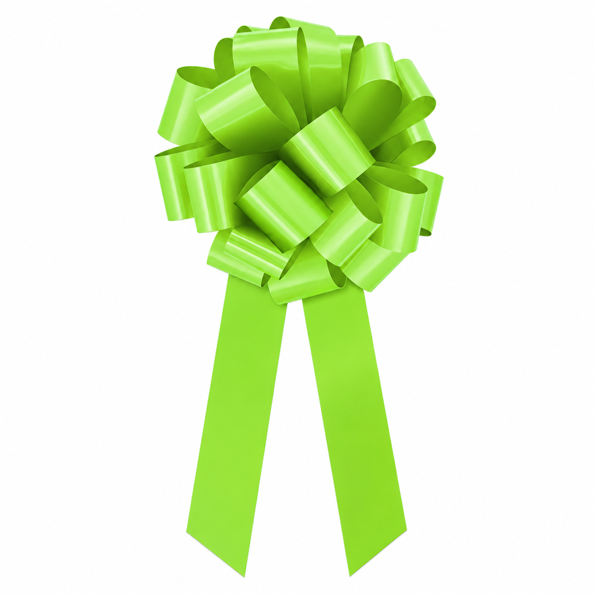 Fiocco 50x153 con code lunghe verde chiaro – immagine prodotto su sfondo bianco