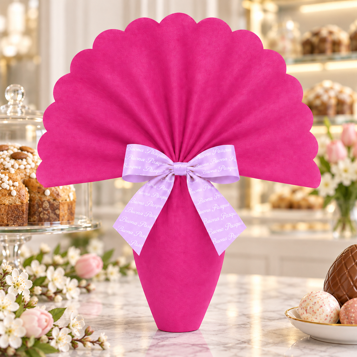 TNT TONDO SMERLATO D.100 FUXIA – immagine ambientata in pasticceria
