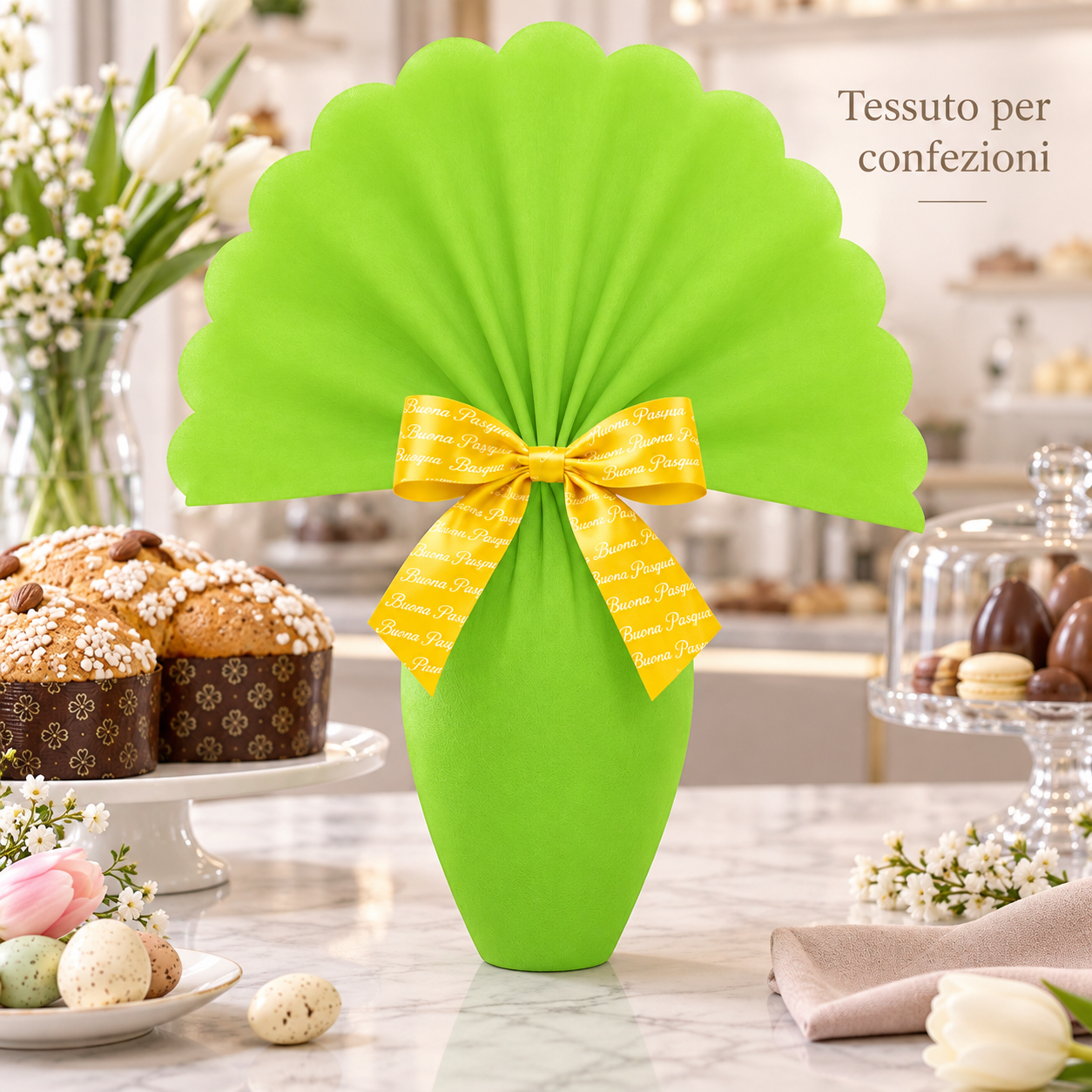 TNT TONDO SMERLATO D.120 VERDE – immagine ambientata