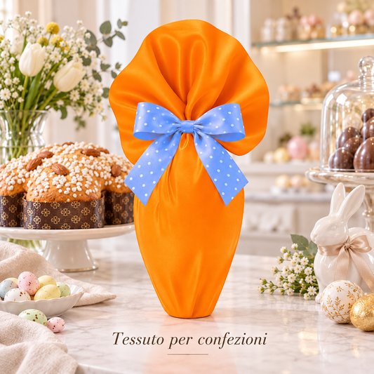 TESSUTO SATINATO ARANCIONE D.100 – immagine ambientata