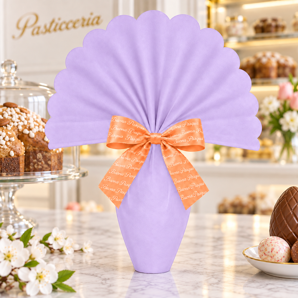 TNT TONDO SMERLATO D.100 LILLA – immagine ambientata in pasticceria