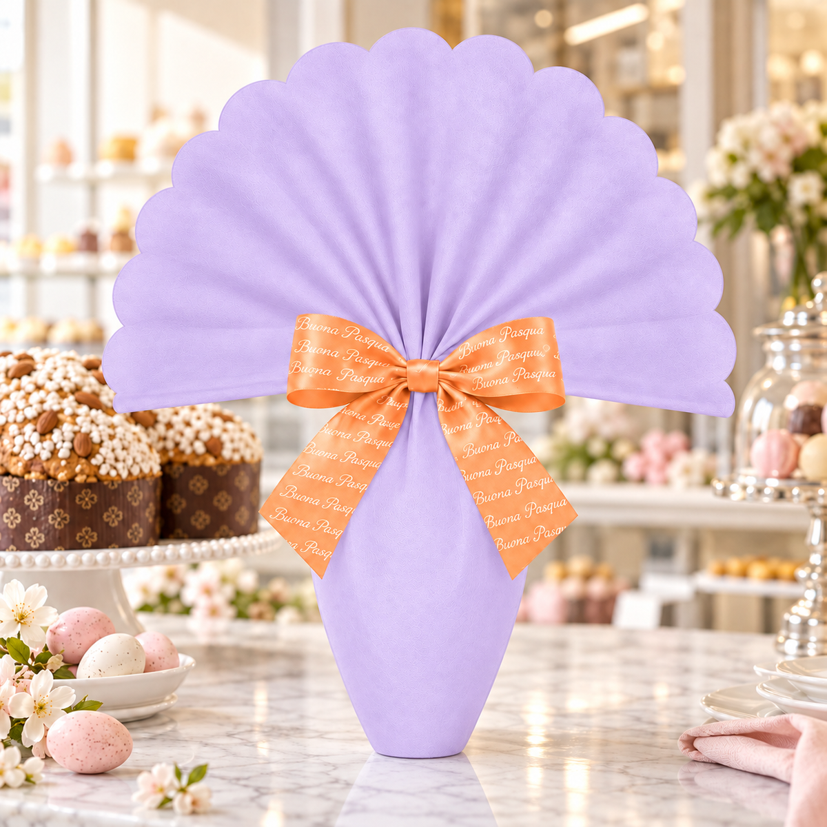TNT TONDO SMERLATO D.120 LILLA – immagine ambientata in pasticceria