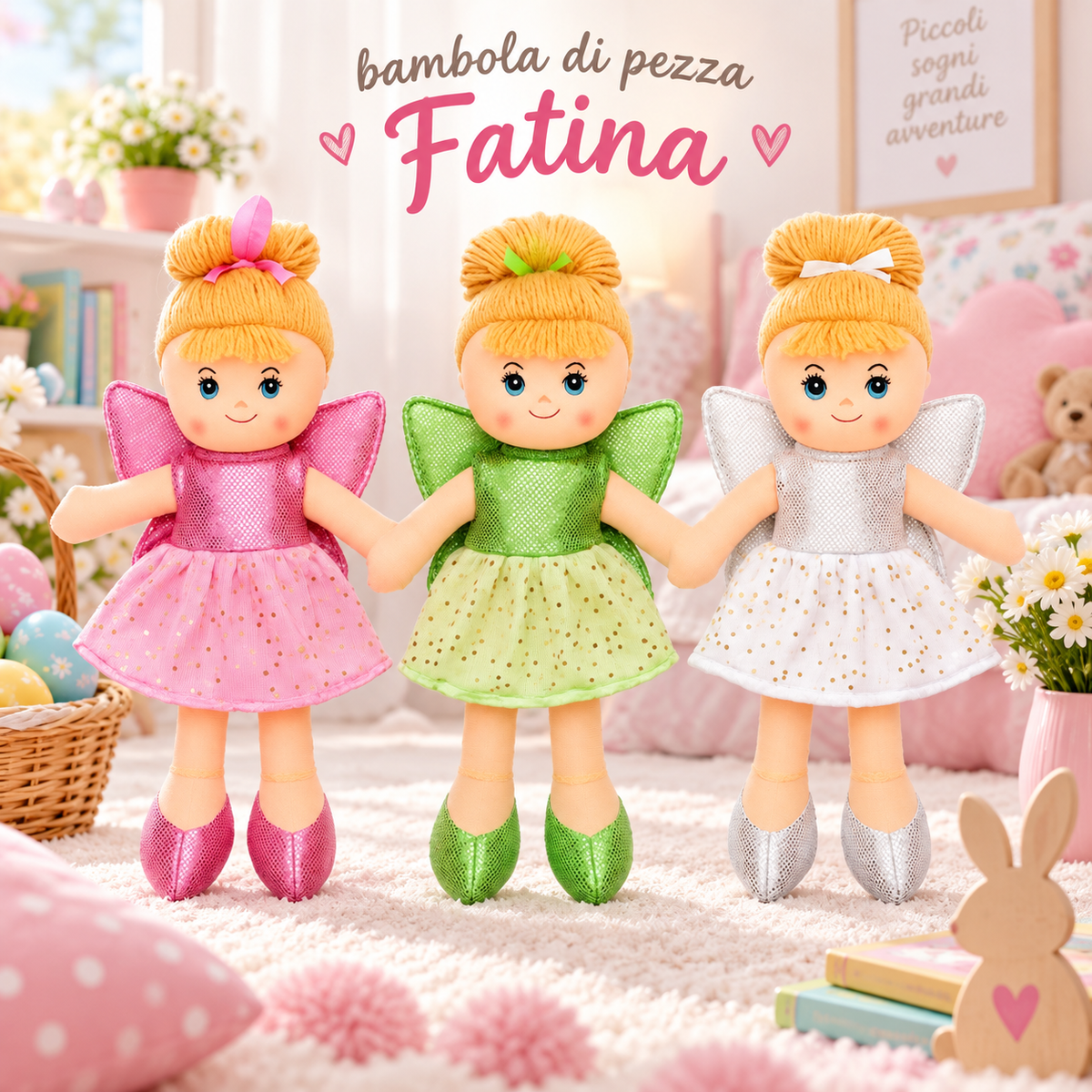 BAMBOLA PEZZA FATINA COL ASS 30CM – immagine ambientata