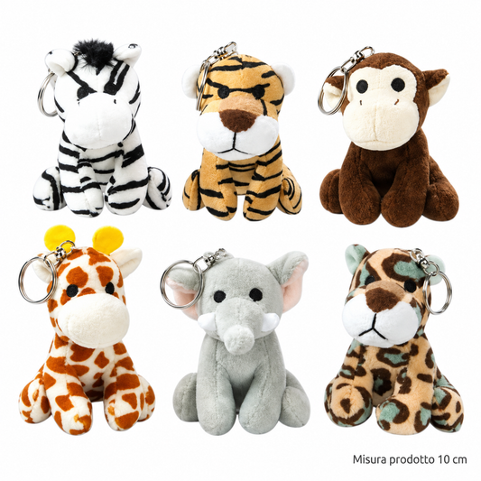 Portachiave Peluche Jungla 10 cm – Sorprese per Uova di Pasqua – immagine principale su sfondo bianco