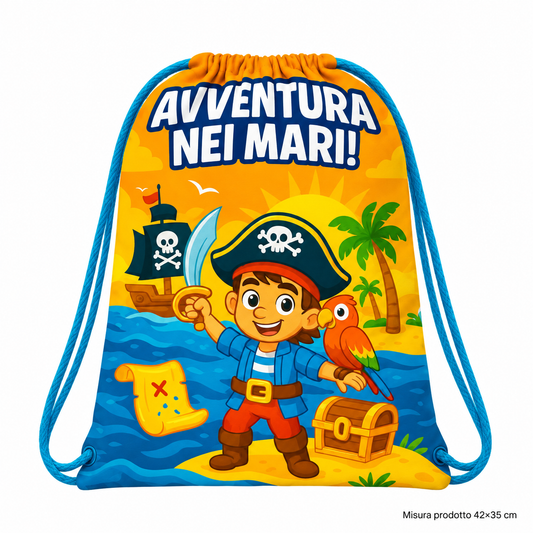 SACCA TEMPO LIBERO PIRATI 42X35 – immagine principale su sfondo bianco