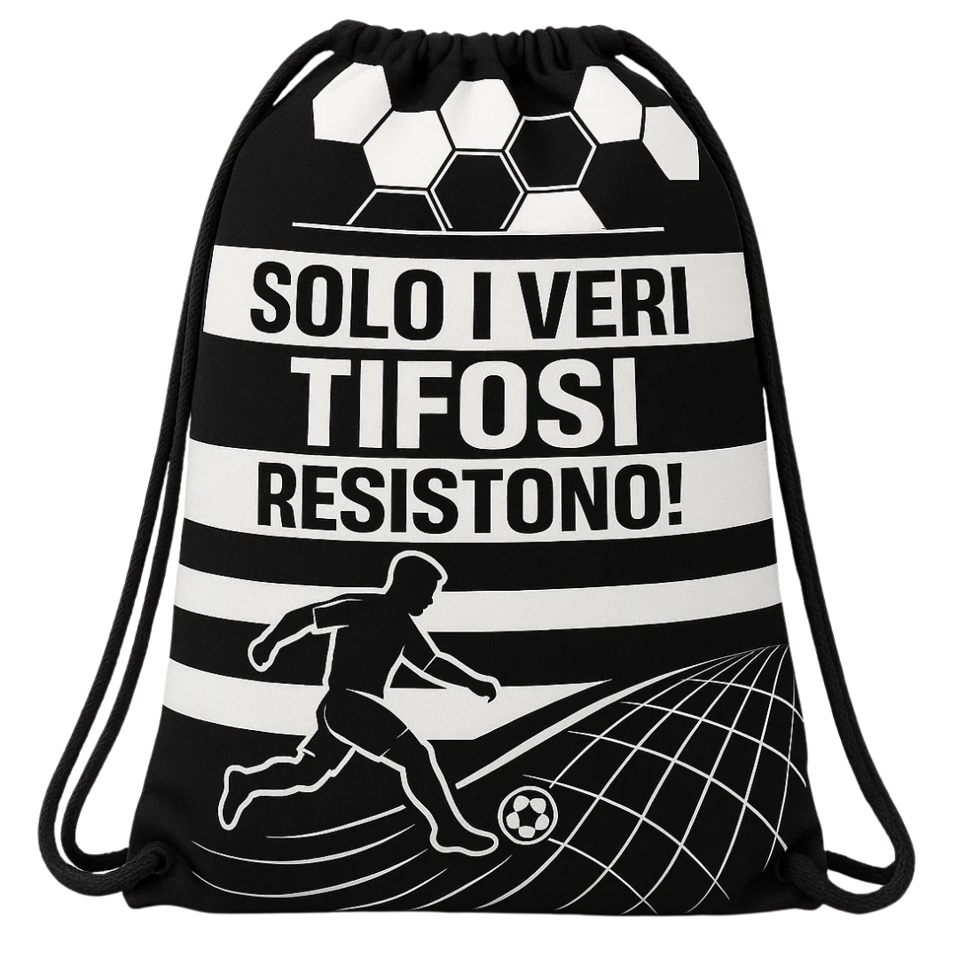 SACCA TEMPO LIBERO BIANCO NERO 42X35