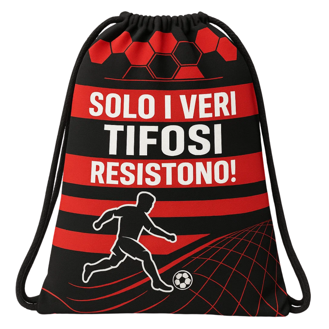 SACCA TEMPO LIBERO ROSSO NERO 42X35