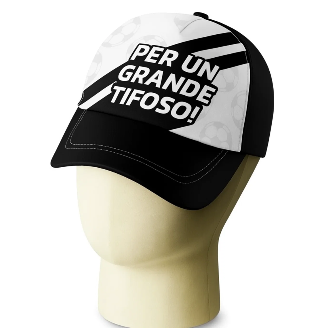 CAPPELLO C/VISIERA BIANCO NERO