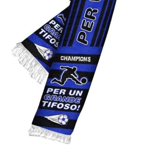 SCIARPA POLY TIFOSO NERO BLU 18X130