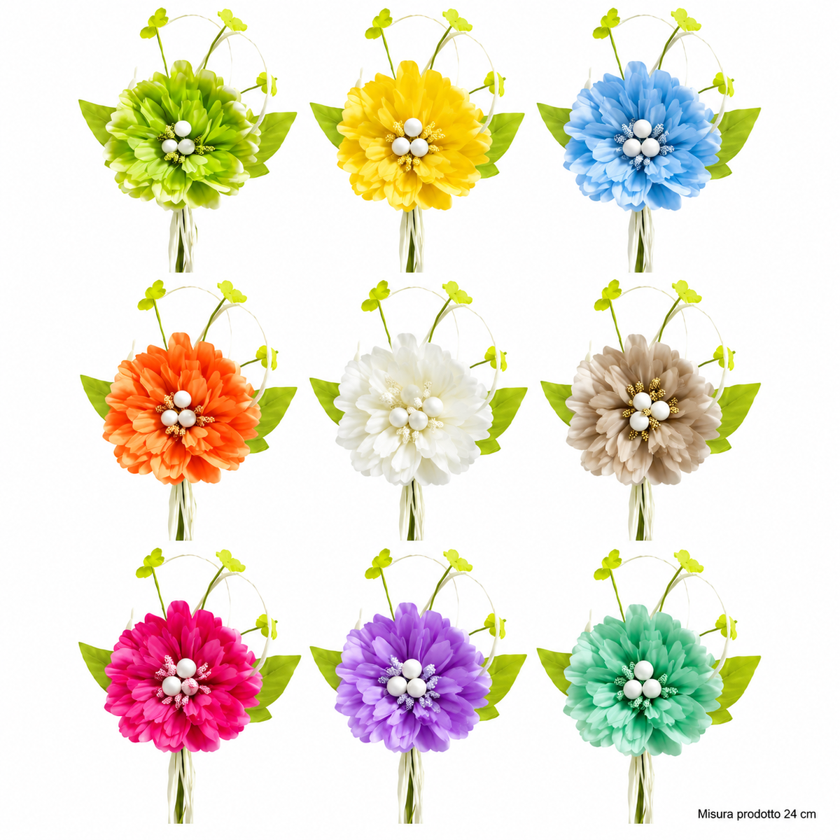 PICK GERBERA MADREPERLE  9 COLORI CM 24 – immagine principale su sfondo bianco