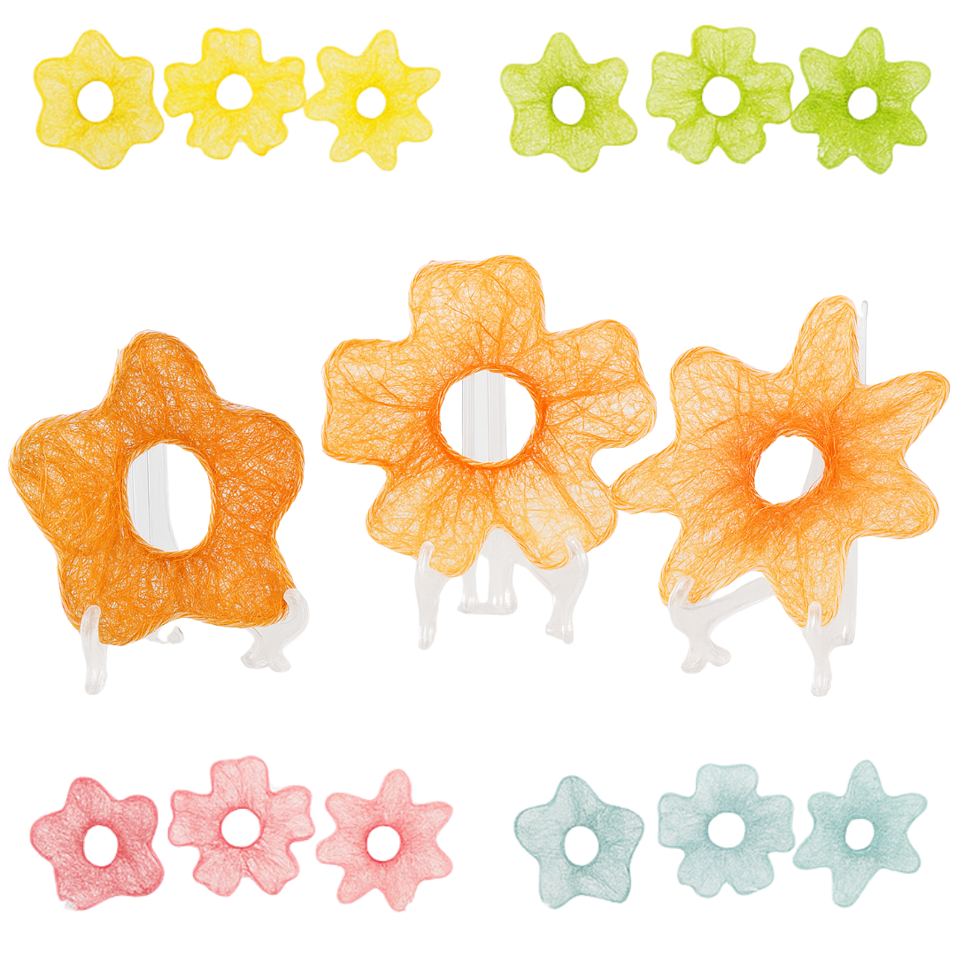 PENDOLO FIORE RAFFIA COL.ASS.CM.15