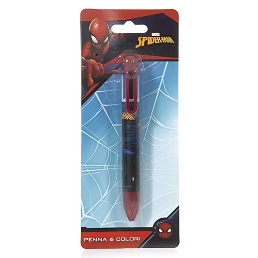 BLISTER PENNA 6 COLORI SPIDERMAN