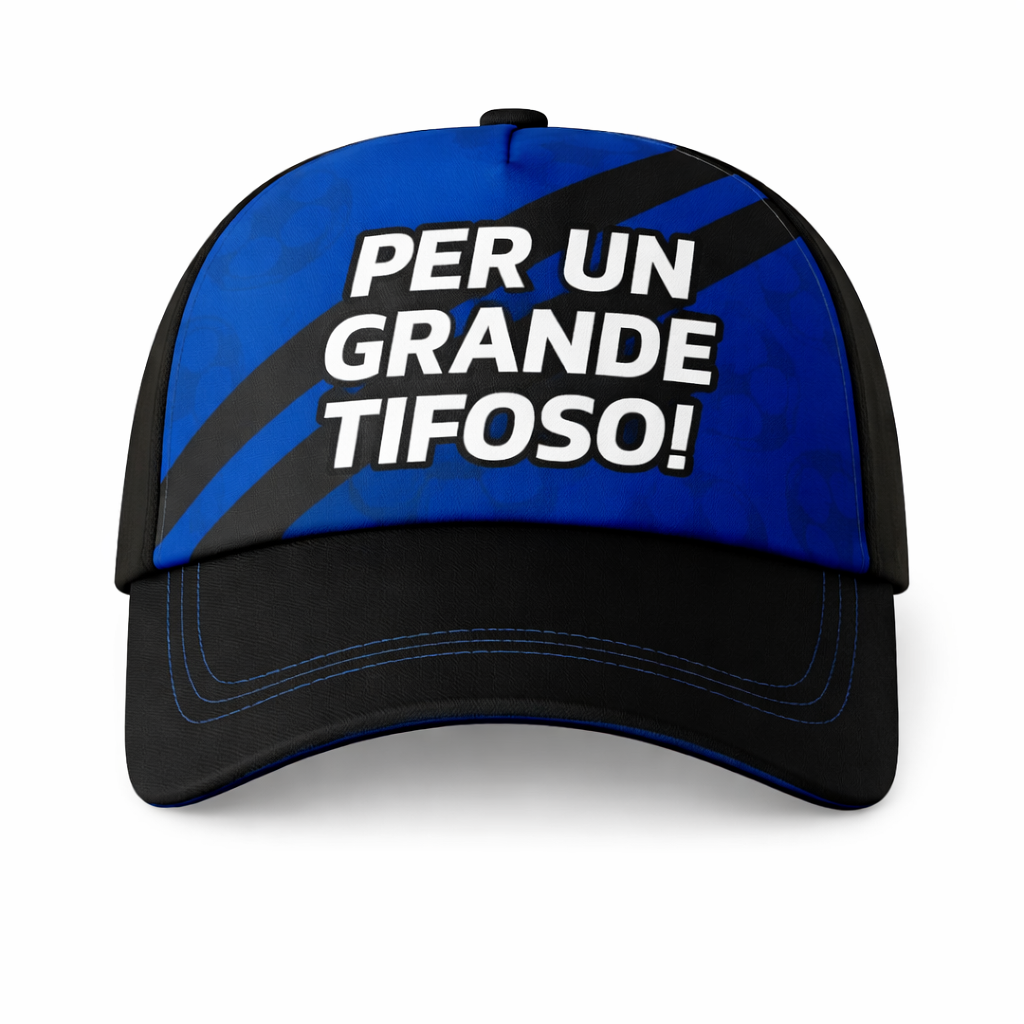 CAPPELLO C/VISIERA NERO AZZURRO