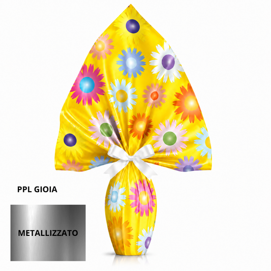 Incarto PPL 280X280 GIOIA GIALLO metallizzato per uova di Pasqua