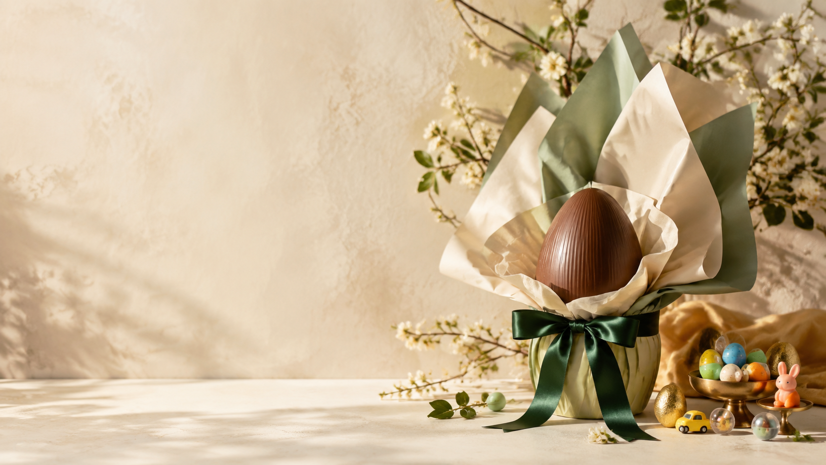 Allestimento elegante per la collezione professionale di Pasqua